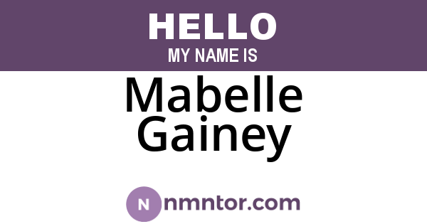 Mabelle Gainey