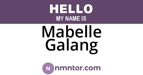 Mabelle Galang