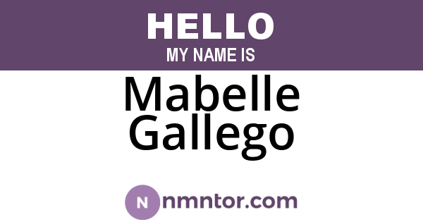 Mabelle Gallego