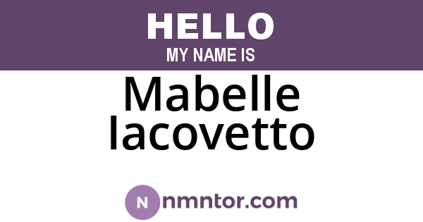 Mabelle Iacovetto