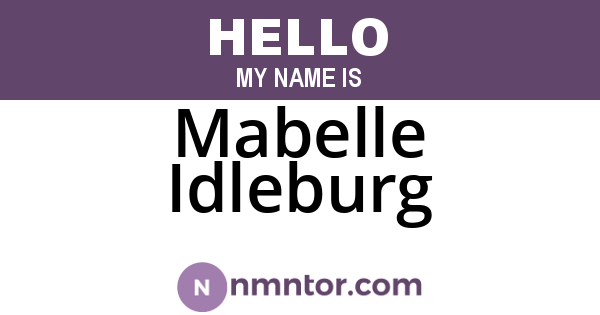 Mabelle Idleburg