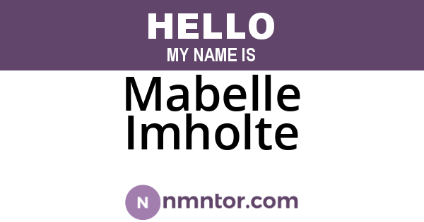 Mabelle Imholte