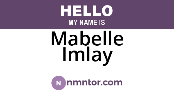Mabelle Imlay