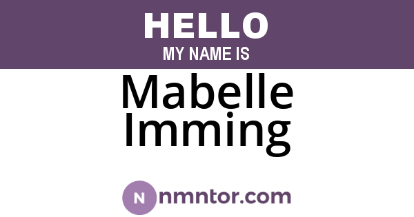 Mabelle Imming