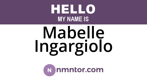 Mabelle Ingargiolo