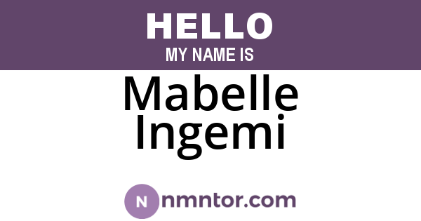 Mabelle Ingemi