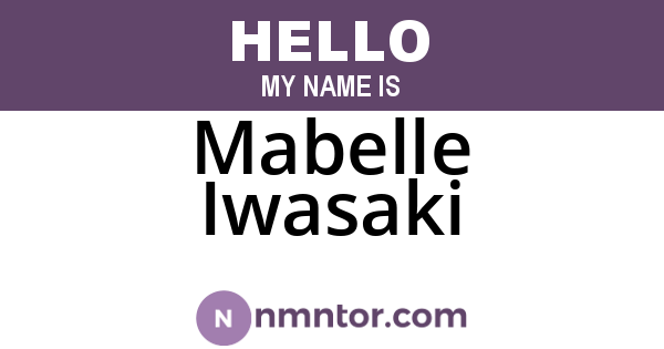 Mabelle Iwasaki