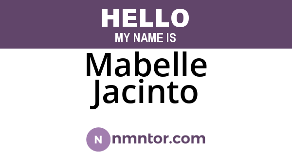 Mabelle Jacinto