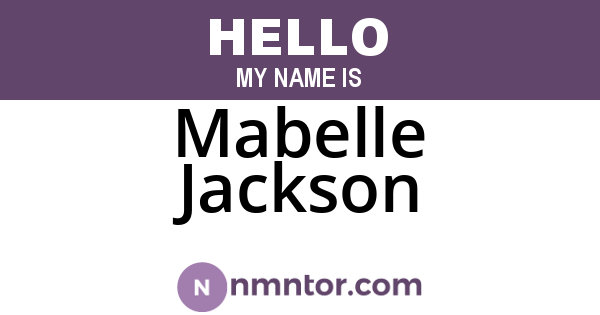Mabelle Jackson