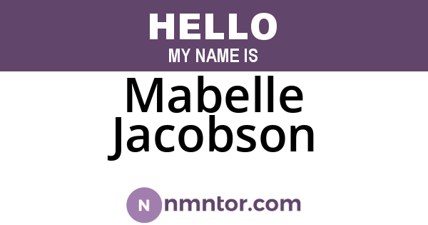 Mabelle Jacobson