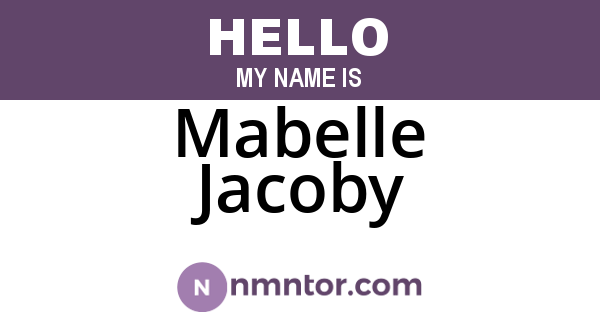 Mabelle Jacoby
