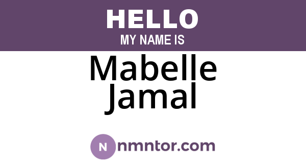 Mabelle Jamal