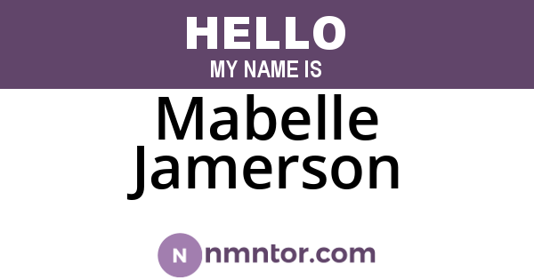 Mabelle Jamerson