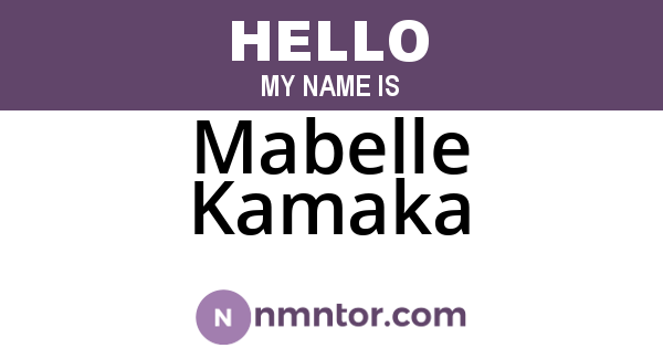 Mabelle Kamaka