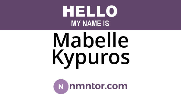 Mabelle Kypuros