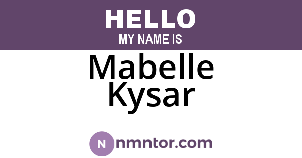 Mabelle Kysar