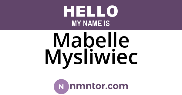 Mabelle Mysliwiec