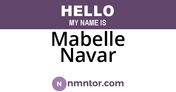 Mabelle Navar