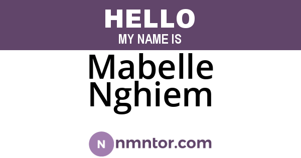 Mabelle Nghiem