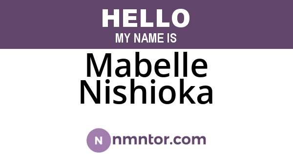 Mabelle Nishioka
