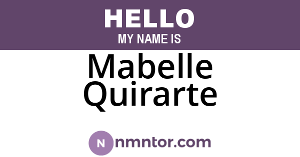 Mabelle Quirarte