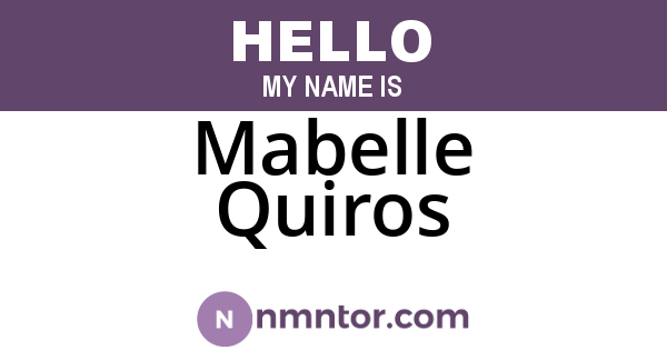 Mabelle Quiros
