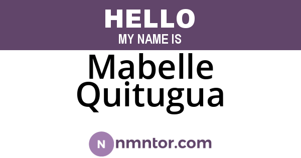 Mabelle Quitugua