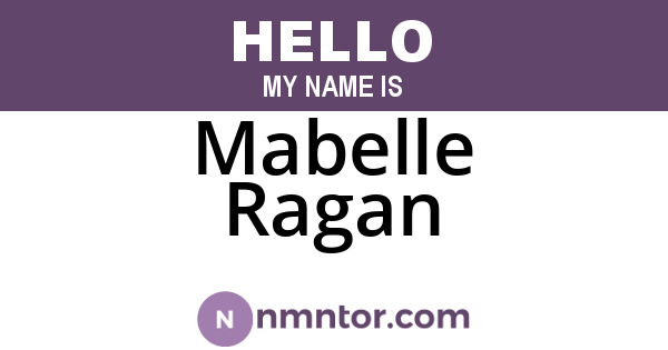 Mabelle Ragan
