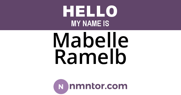 Mabelle Ramelb