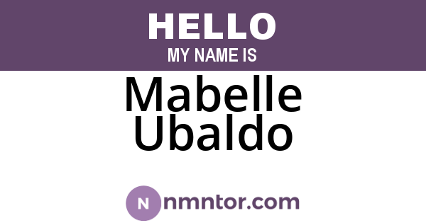 Mabelle Ubaldo