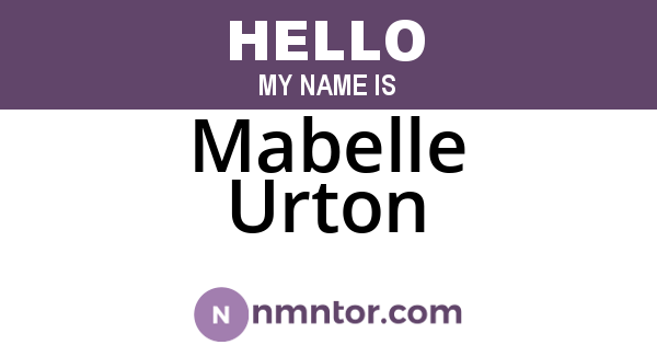 Mabelle Urton