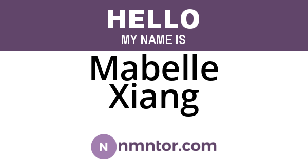 Mabelle Xiang