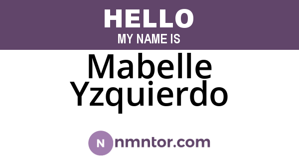 Mabelle Yzquierdo