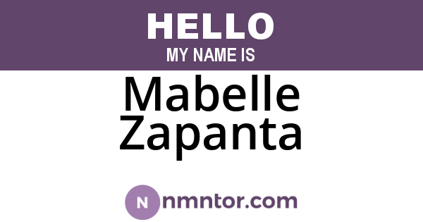 Mabelle Zapanta