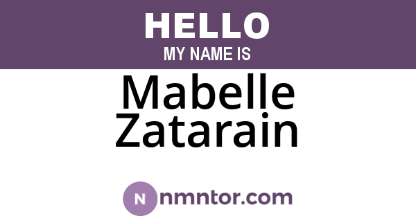 Mabelle Zatarain