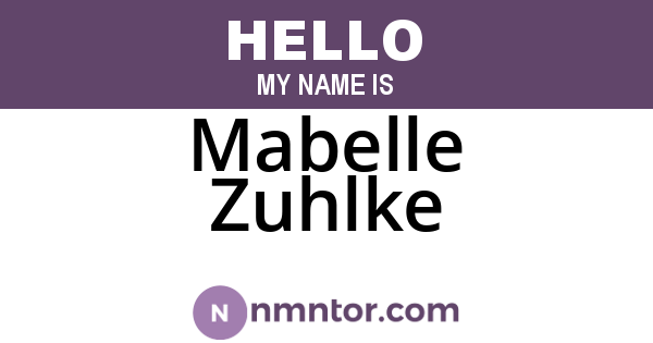 Mabelle Zuhlke