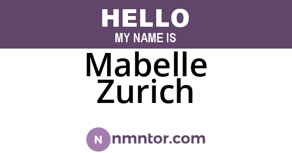 Mabelle Zurich