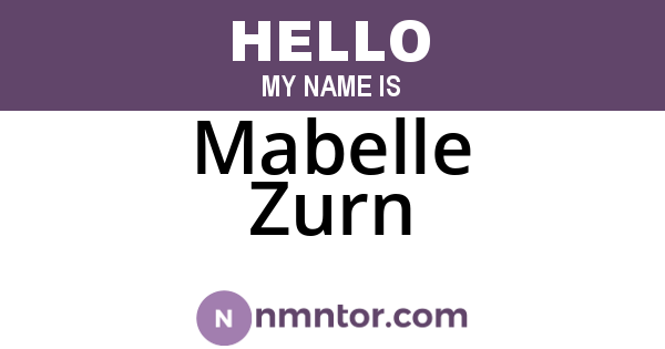 Mabelle Zurn
