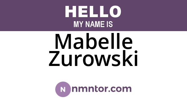 Mabelle Zurowski