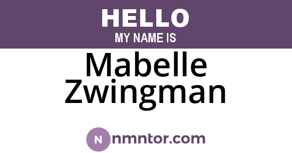 Mabelle Zwingman