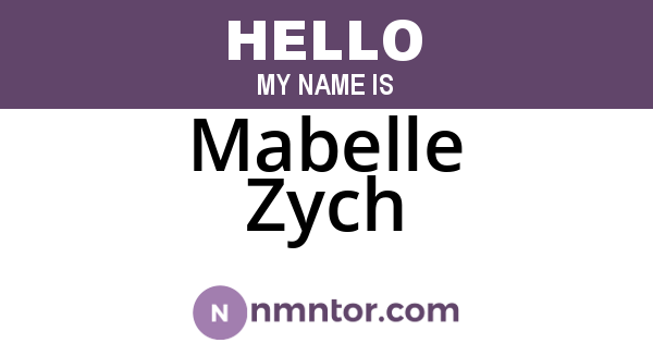 Mabelle Zych
