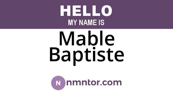 Mable Baptiste