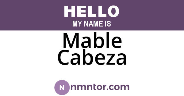 Mable Cabeza