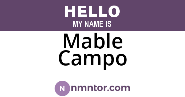 Mable Campo
