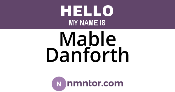 Mable Danforth