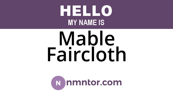 Mable Faircloth