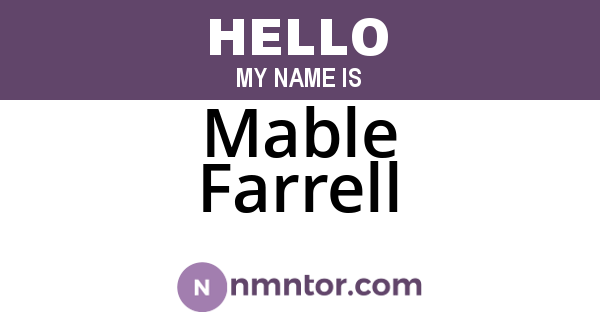 Mable Farrell