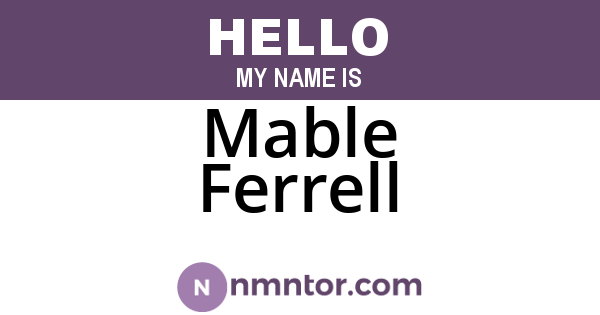 Mable Ferrell