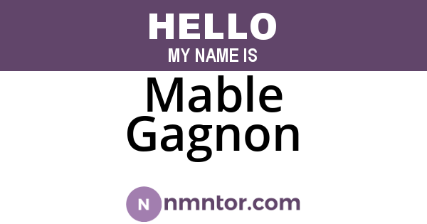 Mable Gagnon