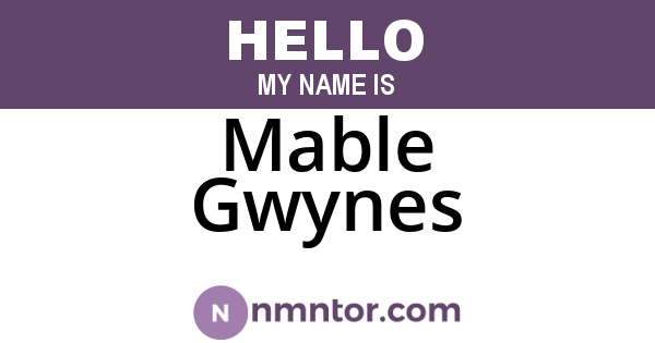 Mable Gwynes